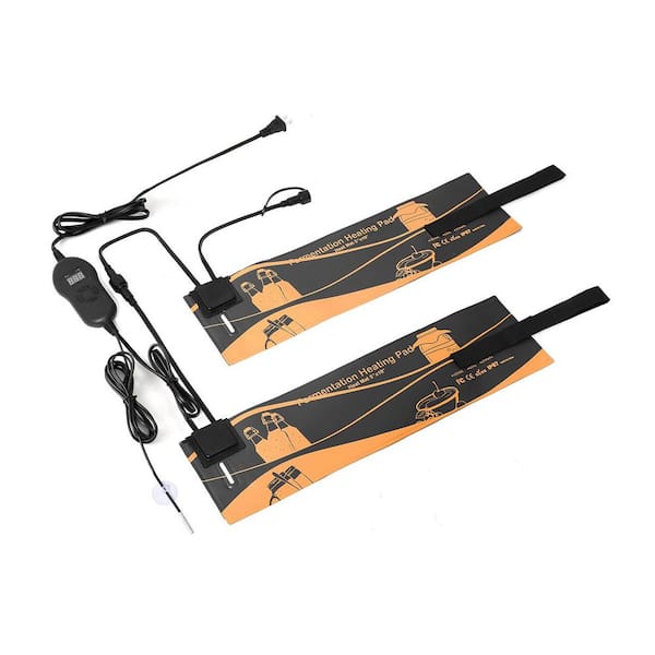 2-in-1 Heating Wrap Set with Dual Digital Thermostat for Kombucha Beer Wine Mead Fermentation Waterproof 50W