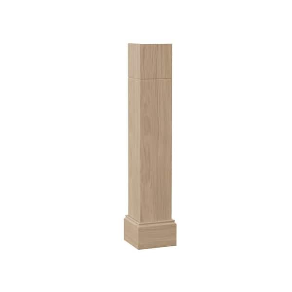 Sinclair 5.75 in. W x 34.5 in. H x 5.75 in. D Decorative Corner Post in Light Oak