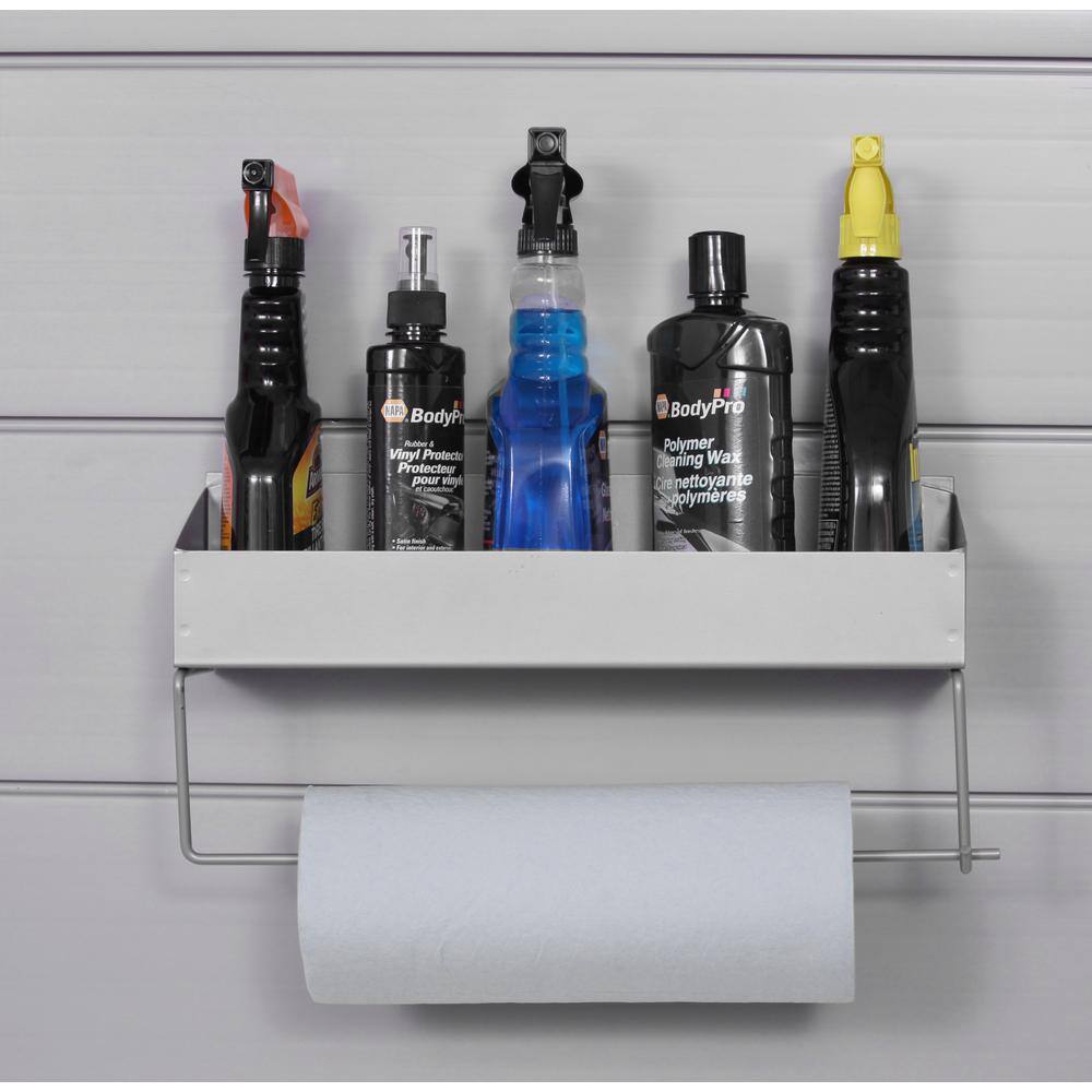 Heavy Duty Gray Steel Multipurpose Slatwall Organizer Rack