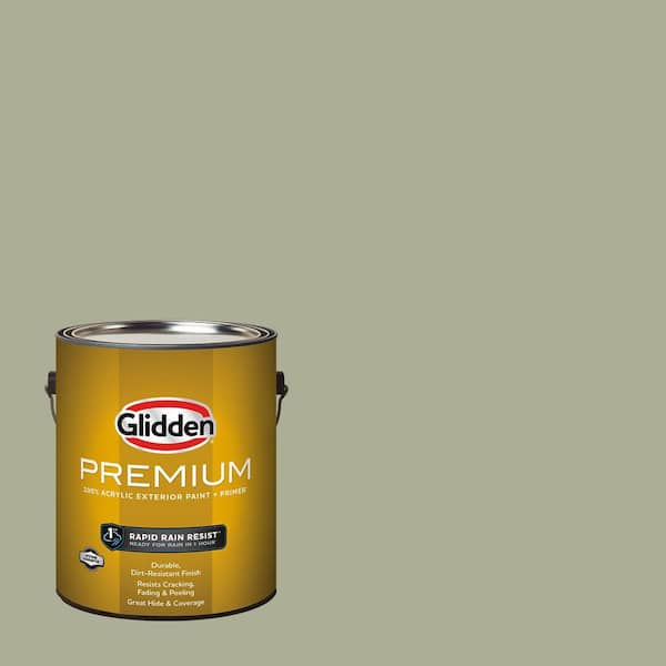 Glidden Premium 1 gal. PPG1125-4 Olive Sprig Semi-Gloss Exterior