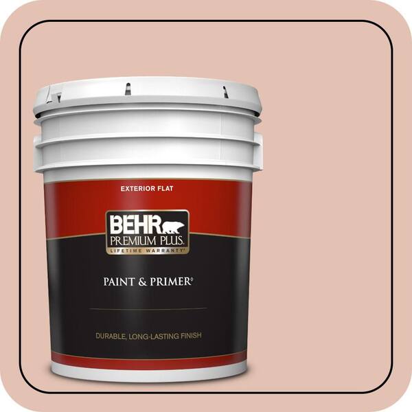 BEHR PREMIUM PLUS 5 gal. #S180-2 Sunwashed Brick Flat Exterior Paint & Primer