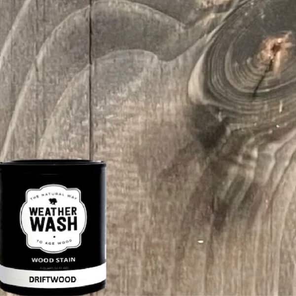 WEATHER WASH 1 Gal. Driftwood WeatherWash Water-Based Aging Interior Wood Stain