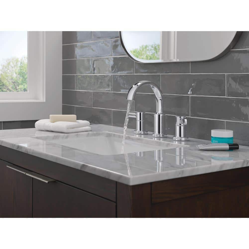 Albion Chrome Polished Two-Handle Widespread Bathroom Faucet