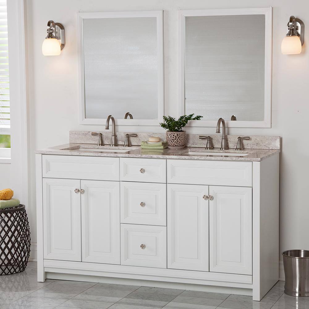 Home Decorators Collection Brinkhill 61 in. W x 22 in. D Bathroom ...