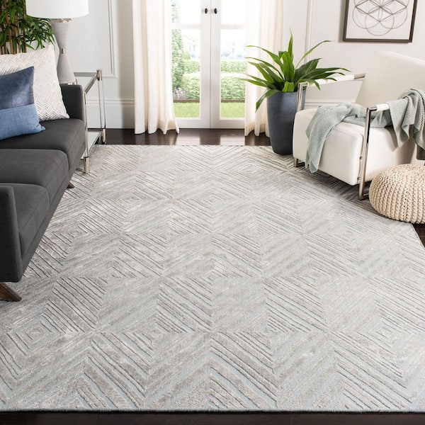 Mirage 9 ft. x 12 ft. Blue Diamond High-Low Area Rug