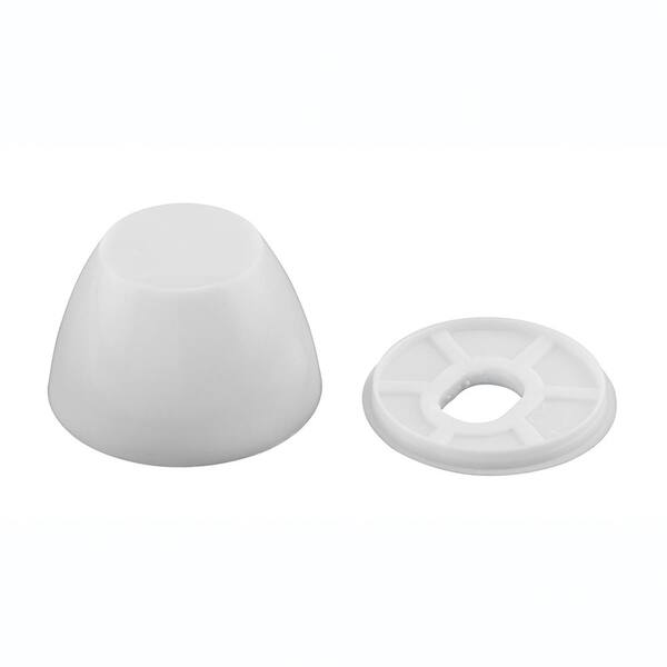 Prime-Line Toilet Bolt Concealer Caps 2-Piece Includes Flat Washer and Snap-On Cap (25-Sets)