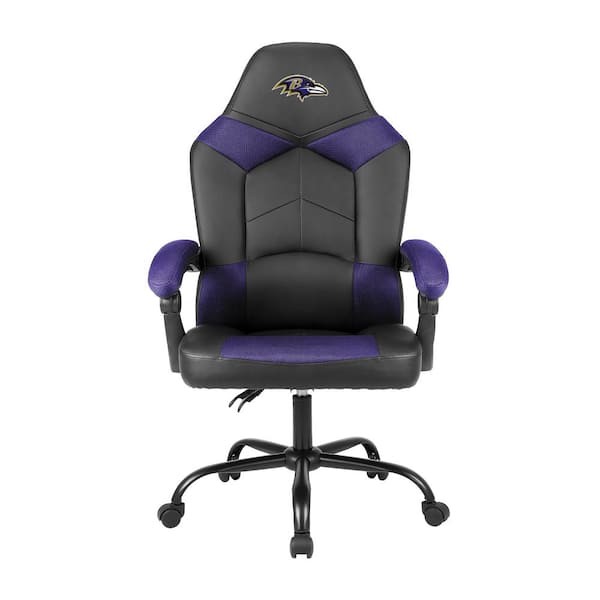 IMPERIAL Baltimore Ravens Black Polyurethane Oversized Office Chair with Reclining Back