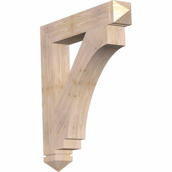 Ekena Millwork 5.5 in. x 40 in. x 36 in. Douglas Fir Imperial Arts and Crafts Smooth Bracket