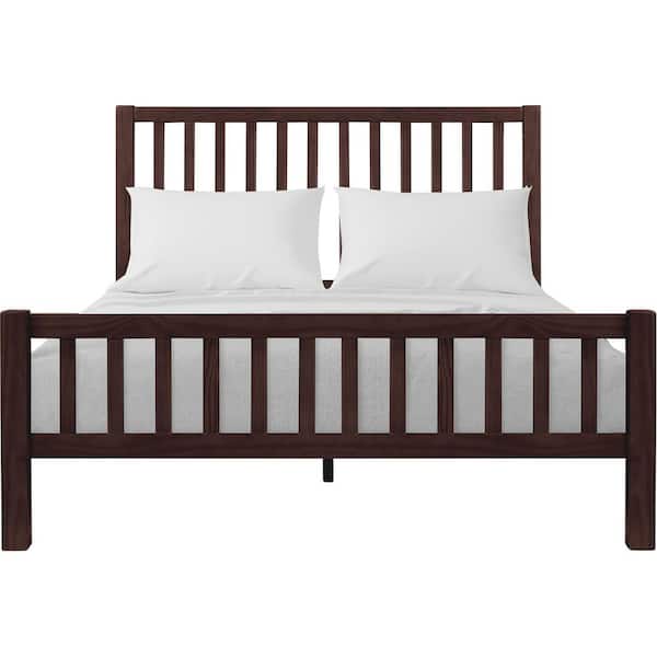 Camden Isle Hampton Espresso Brown Wood Frame Queen Platform Bed
