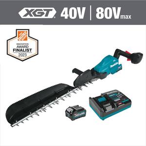 Makita XGT 40V max Brushless Cordless 24 in. Single-Sided Hedge Trimmer ...