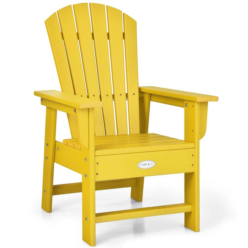 Costway Yellow Reclining Wood Kids Adirondack Chair For Ages 3 8 1   Costway Wood Adirondack Chairs A1q2 10n379yw 64 1000 