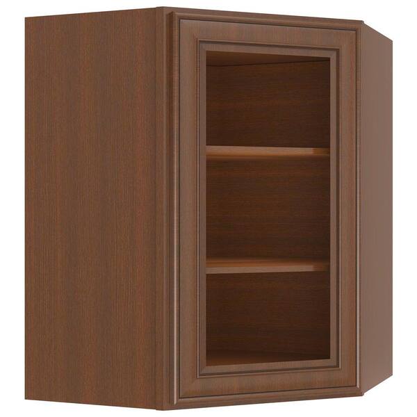 Cameo Scotch Plywood Wall Diagonal Shaker Style Stock Corner Kitchen Cabinet (24 in. x 30 in. x 24 in.）