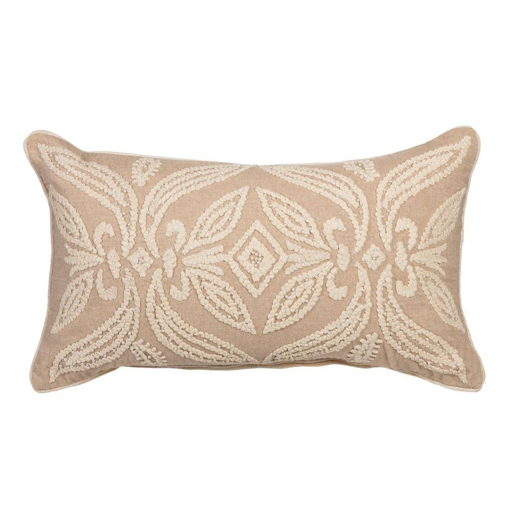 ARDEN SELECTIONS Damask Applique And Beading 14 in. x 24 in. Home ...