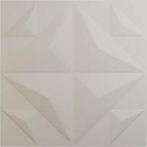 19-5/8"W x 19-5/8"H Crystal EnduraWall Decorative 3D Wall Panel, Satin Blossom White (12-Pack for 32.04 Sq.Ft.)