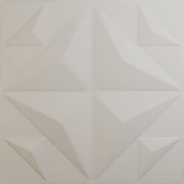 Ekena Millwork 19-5/8"W x 19-5/8"H Crystal EnduraWall Decorative 3D Wall Panel, Satin Blossom White (12-Pack for 32.04 Sq.Ft.)