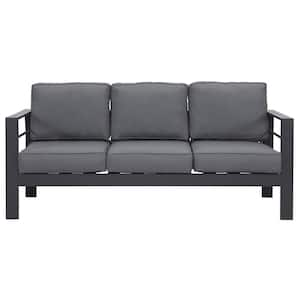 SUNVIVI Aluminum Outdoor Couch with Gray Cushions KX AL02 3 The