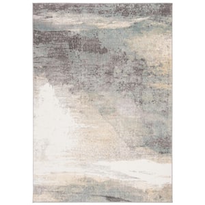 Jasper Gray/Gold 4 ft. x 6 ft. Gradient Abstract Area Rug