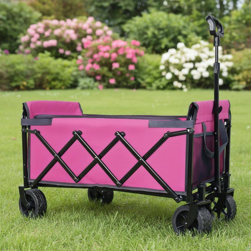 3.53 cu. ft. Steel Garden Cart in Pink with 100% Extra Space for Outdoor Lawn, Patio and Landscaping price history on PriceWatchPro