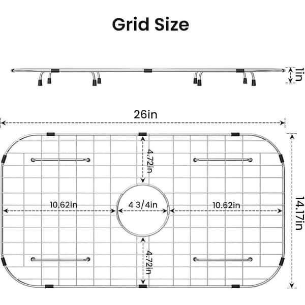 Lynzavix 26 in. L x 14 in. W Sink Protector Grid Single Bowl