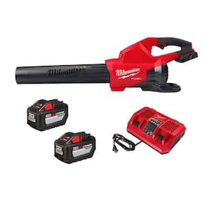 M18 FUEL 18V Brushless Cordless Dual Battery 145 MPH 600 CFM Blower with Dual Bay Rapid Charger & Two 12Ah HO Batteries