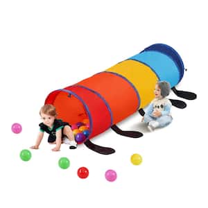 Kids Play Tunnel Tent for Toddlers Colorful Pop Up Caterpillar Crawl Tunnel Toy for Baby or Pet Collapsible Game Gift