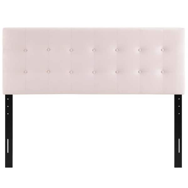 MODWAY Emily Pink Full Tufted Performance Velvet Headboard