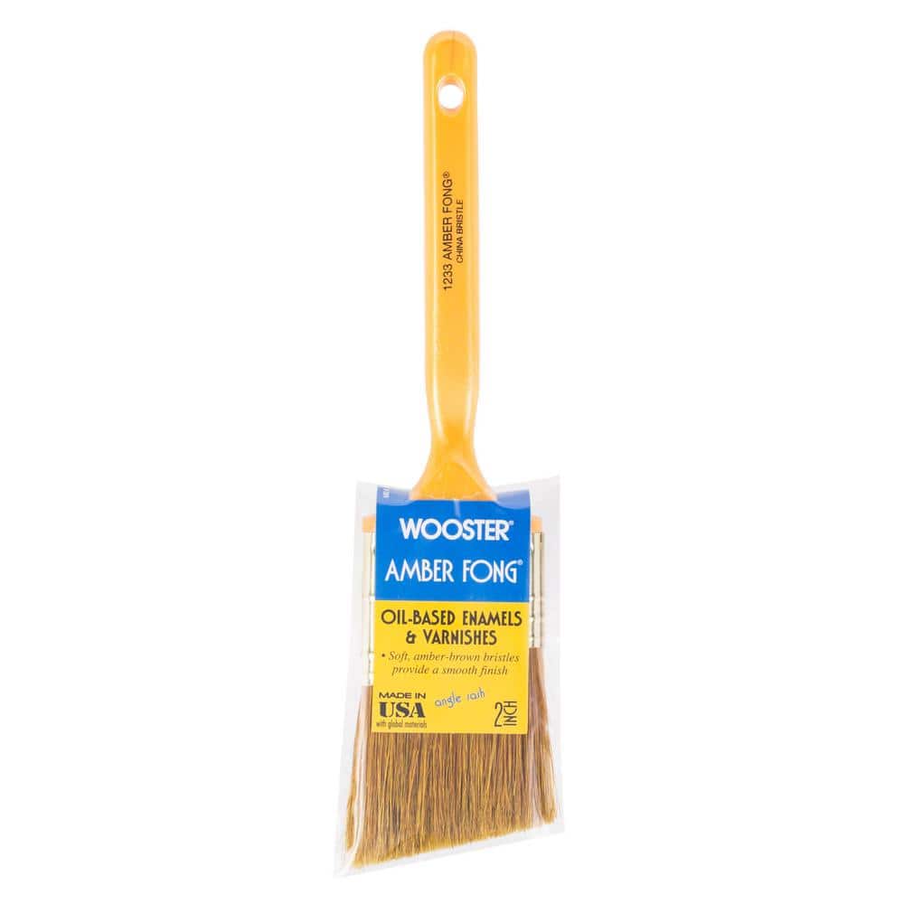Wooster Brush - Paint Brush: 1-1/2″ Wide, Hog, Natural Bristle - 55113310 -  MSC Industrial Supply