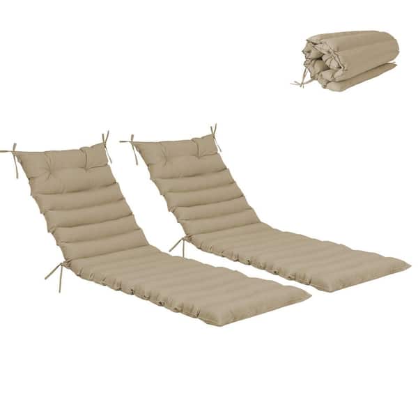 unique choice 2-Pieces Outdoor Patio Chaise Lounge Chair Cushion Replacement Seat Cushion, Earthy Yellow