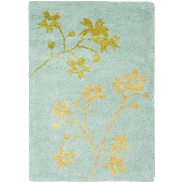 SAFAVIEH Soho Light Blue/Multi 4 ft. x 6 ft. Floral Area Rug