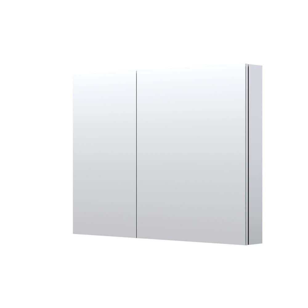 Combo 40 in. W x 30 in. H Rectangular Recess/Surface Mount Frameless Medicine Cabinet with Mirror, Soft Close Door price history on PriceWatchPro