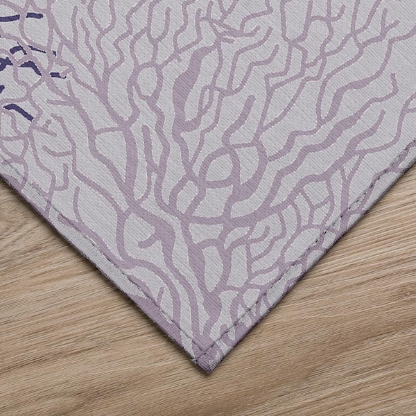 Surfside Purple 2 ft. 3 in. x 7 ft. 6 in. Geometric Indoor/Outdoor Area Rug