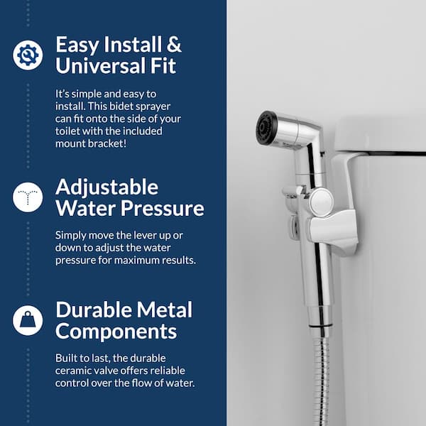 Handheld Adjustable Water Pressure Control Bidet Sprayer for