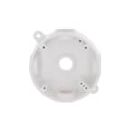 N3R Nonmetal White Round Weatherproof Electrical Box, 5 Outlets at 1/2-in. or 3/4-in., With Plugs and Bushings