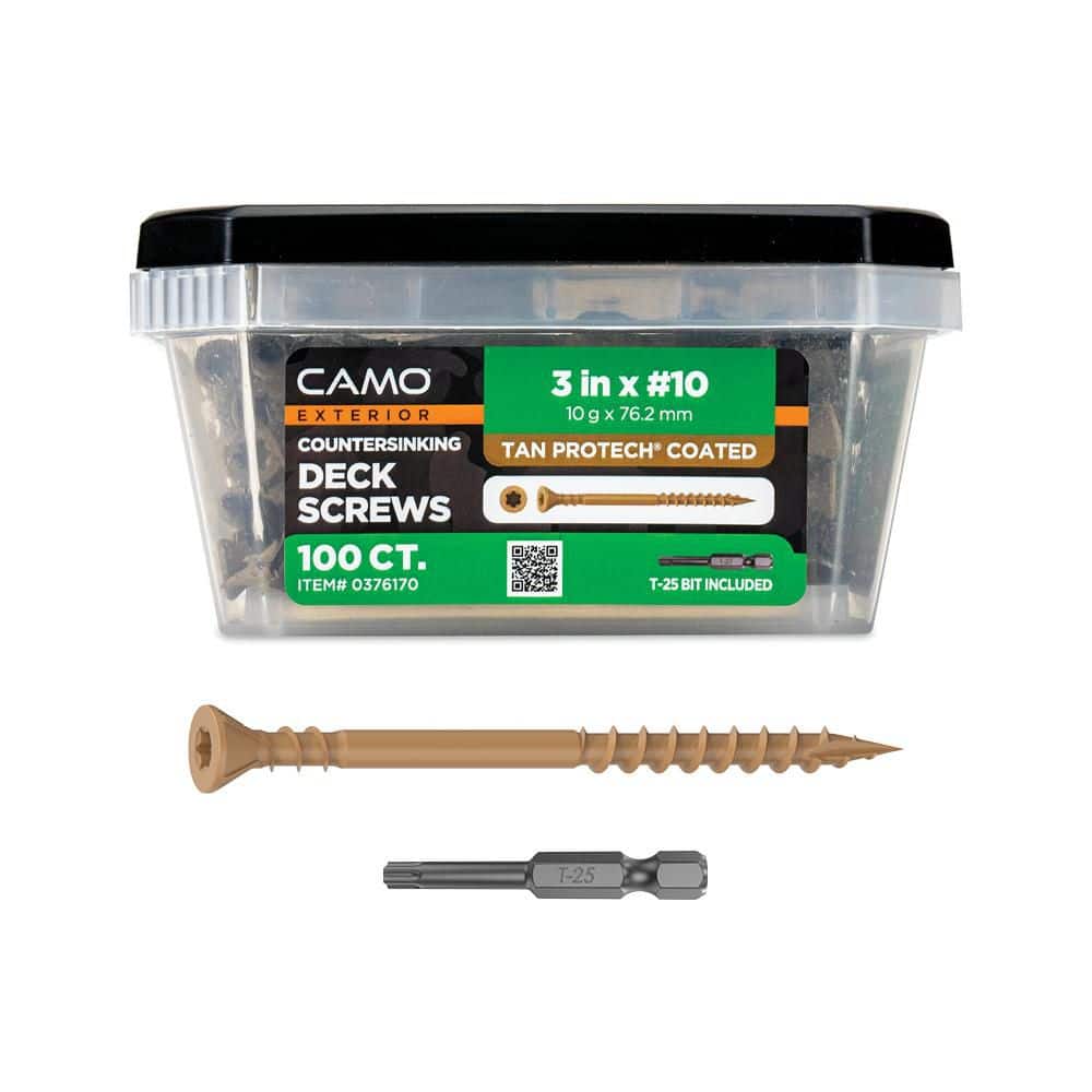 "#10 x 3 in. Tan ACQ Rated Star Drive Flat Head Wood Deck Screw (100-Piece)" price history on PriceWatchPro