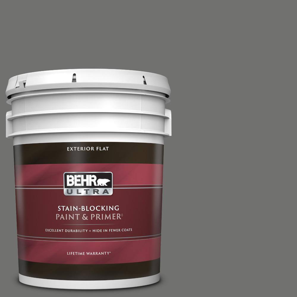 BEHR ULTRA 5 gal. MQ261 Flat Exterior Paint & Primer 485305