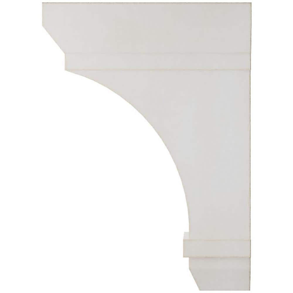 Chalk Dust White Vintage Wood Corbel Bracket, 7" x 5"