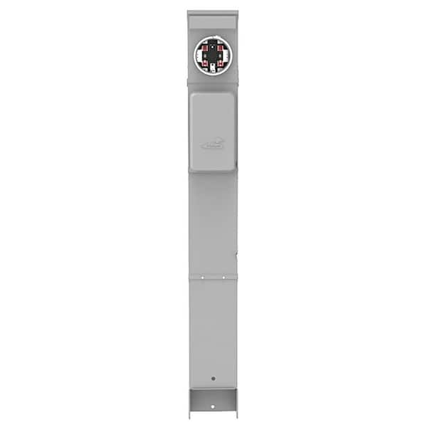 70 Amp 3-Space 6-Circuit Main Breaker Underground Ring Type Single Head Temporary Power Pedestal (M155MBGP6033)