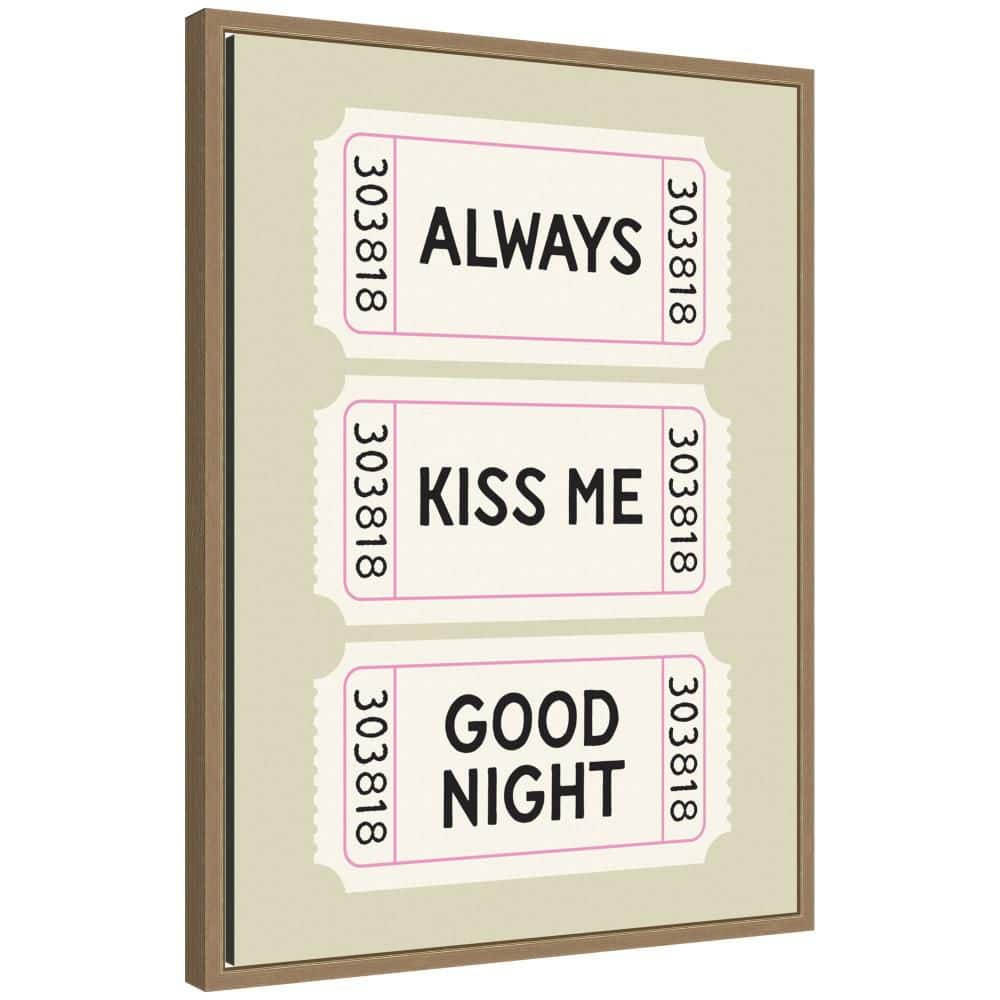 "Sylvie ""Always Kiss Me Goodnight"" by Lucky Guava Words Framed Art Print 24 in. x 18 in." price history on PriceWatchPro