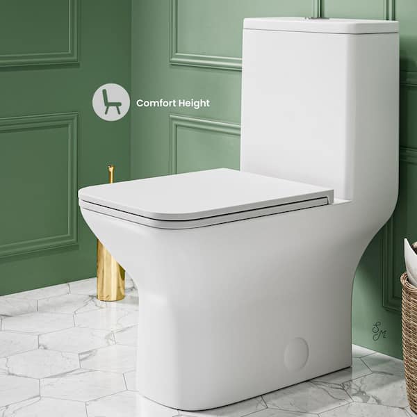 Swiss Madison Carre 1-Piece 1.1/1.6 GPF Dual Flush Square Toilet