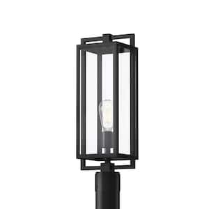 Goson 1-Light Black Aluminum Hardwired Waterproof Outdoor Post Light with No Bulbs Included (1-Pack)