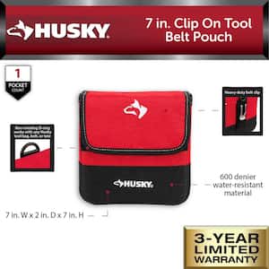 7 in. Clip On Tool Belt Pouch