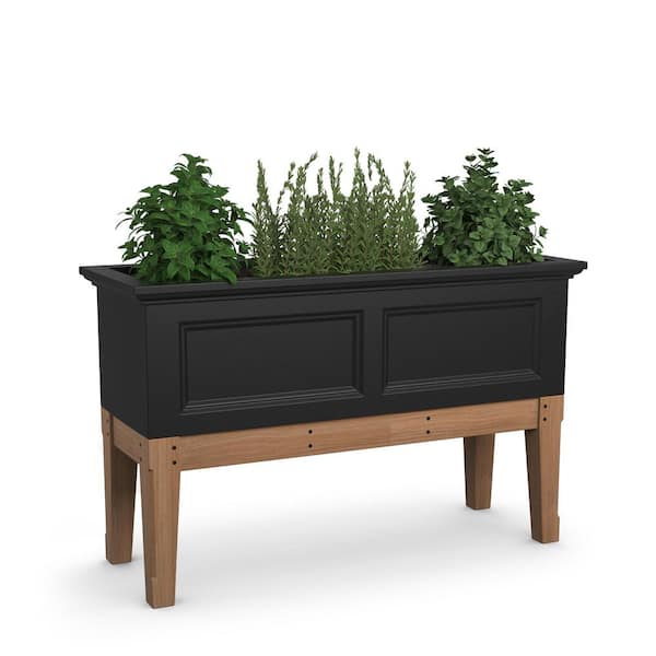Fairfield Elevated Self-Watering Polyethylene Black Garden Bed