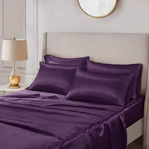 SOUTHSHORE FINE LINENS Deep Pocket 6-Piece Purple Microfiber Queen Sheet Set  100-6-PRP-Q - The Home Depot