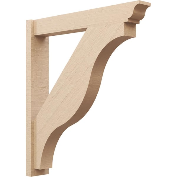 Ekena Millwork 6 in. x 40 in. x 36 in. Funston Traditional Rough Cedar Woodgrain Timberthane Polyurethane Outlooker, Primed Tan