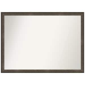 Dappled Light Bronze Narrow 40.75 in. x 29.75 in. Non-Beveled Modern Rectangle Wood Framed Wall Mirror in Bronze