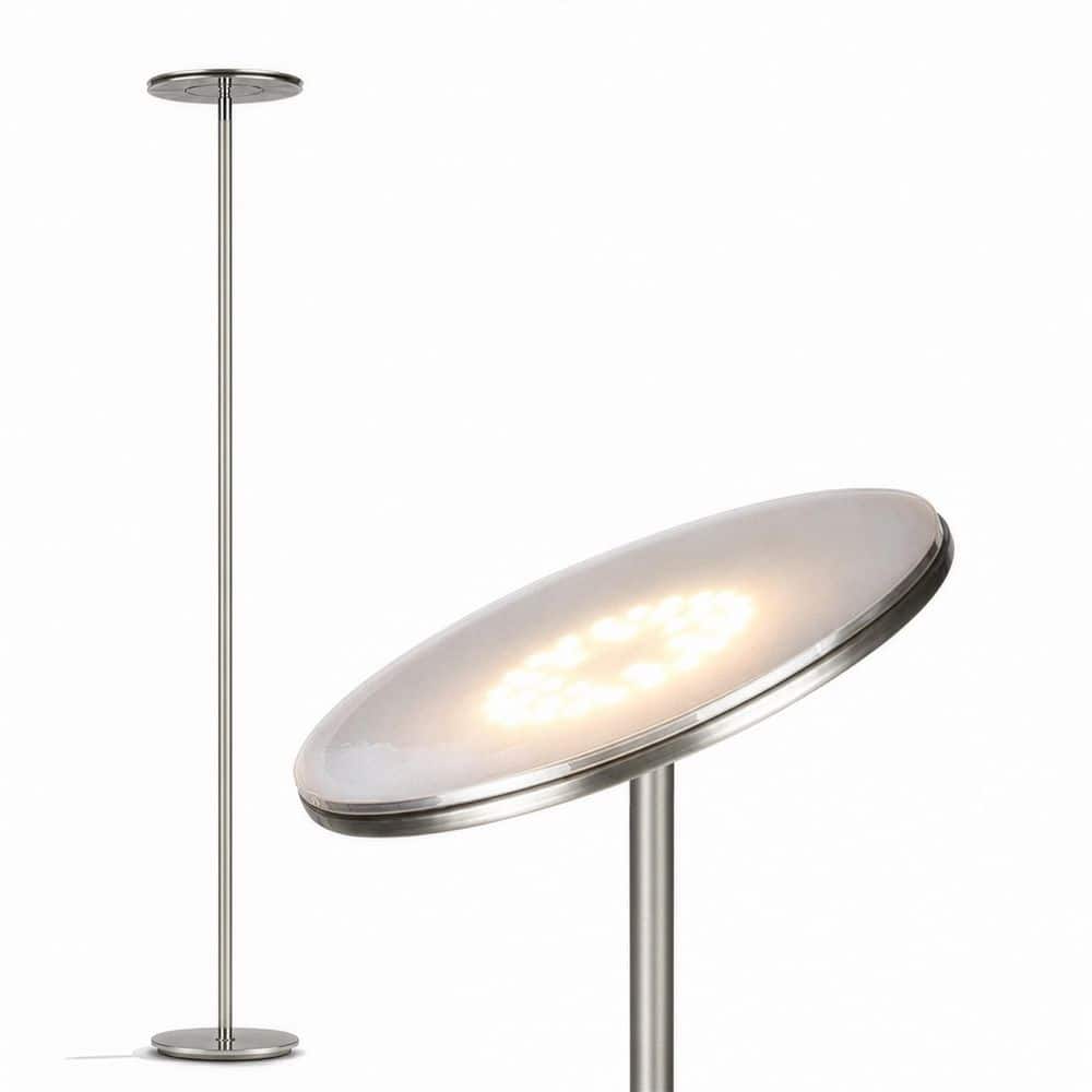 Brightech Sky Flux 67 in. Brushed Nickel Industrial 1-Light