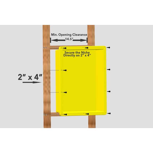 Flush Mount Installation 16 in. x 20 in. x 4 in. ABS Double Bathroom Recessed Shower Niche Shelf For Shampoo Storage Flush Mount Installation 16 in. x 20 in. x 4 in. ABS Double Bathroom Recessed Shower Niche Shelf For Shampoo Storage