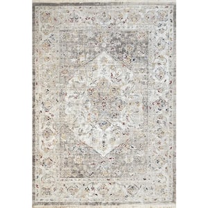 Mood Grey 2 ft. 7 in. x 5 ft. Abstract Polyester Area Rug
