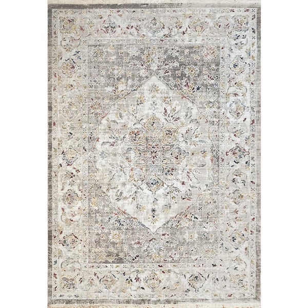 Dynamic Rugs Mood Grey 2 ft. 7 in. x 5 ft. Abstract Polyester Area Rug