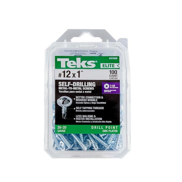 Teks #12 x 1 in. Star Drive Round Head Self Tapping Drill Point